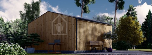 Garden Log Cabin PIA (34 mm + Cladding), 5x4 m (16'x13'), 20 m²