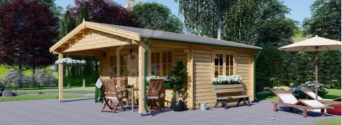 Бревенчатый домик CAMILA (80 мм), 6x6 м (20#039;x20#039;), 36 м²