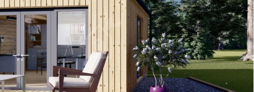 Garden Cabin TONIA (34 mm + Cladding), 5x5 m, 25 m²