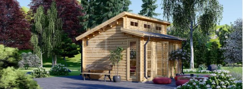 Садовый сруб АЛАБАМА (34 мм), 4,5x4,5 м (15#039;x15#039;), 20 м²