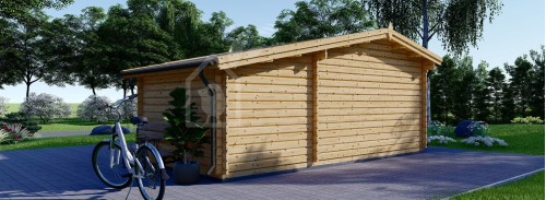 Kütük Kabin ISLA (44 mm), 6x5 m (20'x16'), 18 m², 7 m² Teraslı