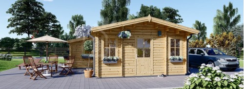 Log Cabin DIJON (34+34 mm), 44 m²