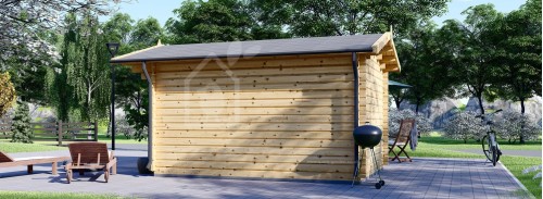 Garden Log Cabin PETER (34 mm), 3x3 m (10'x10'), 9 m²