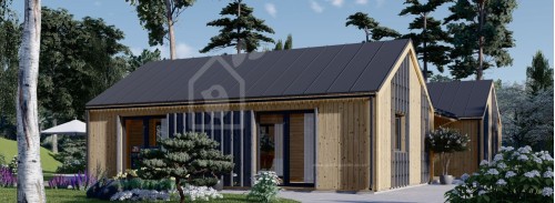 Бревенчатый Дом СКАРЛЕТ (44 мм + обшивка), 139 м²