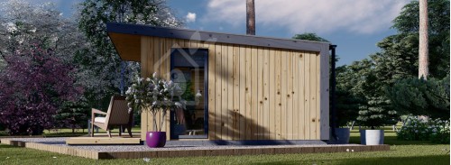 Garden Cabin EVELIN (Insulated, 34 mm + Cladding), 5x4 m, 20 m²