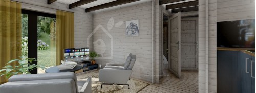 Granny Annexe PREMIUM (34 mm + Cladding), 6x5 m (20'x16'), 30 m²