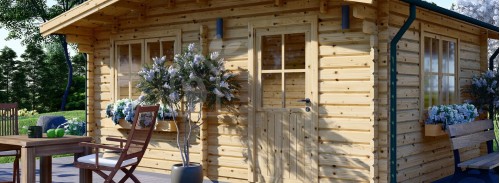Log Cabin DREUX (80 mm), 5x4 m (16'x13'), 20 m²
