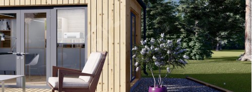 Garden Cabin TONIA (34 mm + Cladding), 5x3 m, 15 m²