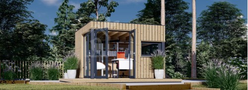 Garden Office Pod PREMIUM L (34 мм + облицовка), 3x3 м (10#039; x 10#039;), 9 м²