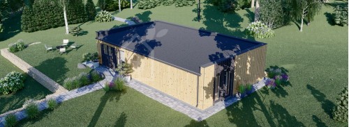 Büyükanne Ek Binası KAYA 2 (Yalıtımlı, 44 mm + Kaplama), 64 m²