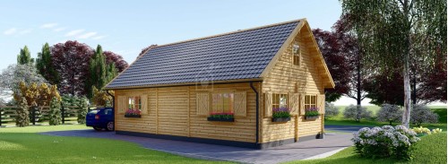 Бревенчатый дом ЭММА (44+44 мм + утеплитель), 70 м²