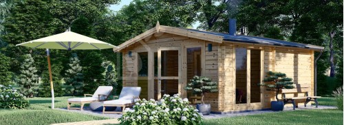 Открытая сауна ELDA (44 мм), 5x5 м, 25 м² (3 комнаты)