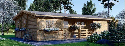 Бревенчатый Дом УЗЭС (44+44 мм + Утеплитель), 70 м²