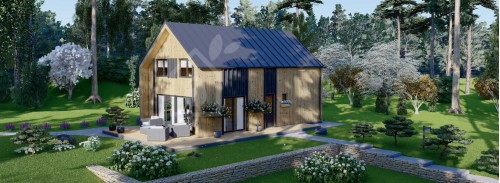 Бревенчатый Дом АСТРИД (44 мм + обшивка), 120 м²