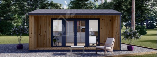 Garden Office TINA (Insulated, 34 + Cladding), 5.5x5 m (18'x16'), 22 m²