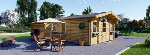 Log Cabin DIJON (34+34 mm), 44 m²