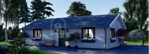 Бревенчатый Дом АНИКА (44+44 мм), 71 м²