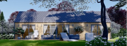 Жилой сруб ADALINE (Утеплённый ПЛЮС, 34 мм + обшивка), 50 м²