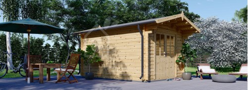 Garden Log Cabin PETER (34 mm), 3x3 m (10'x10'), 9 m²