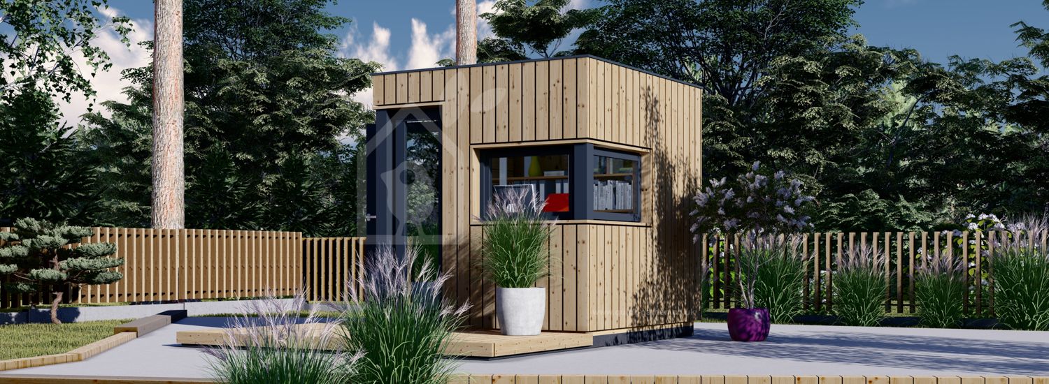Garden Office Pod PREMIUM L (изолированный, 34 мм + облицовка), 2x2 м (6#039;6quot; x 6#039;6quot;), 4 м²