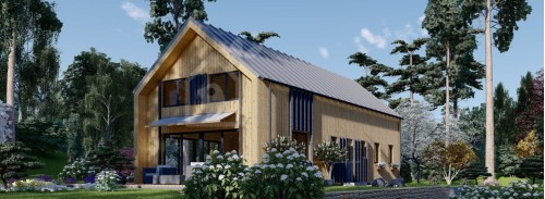Бревенчатый Дом ИНГРИД (44 мм + обшивка), 170 м²