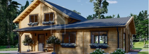 Log Cabin House DARLA (44+44 mm), 180 m²