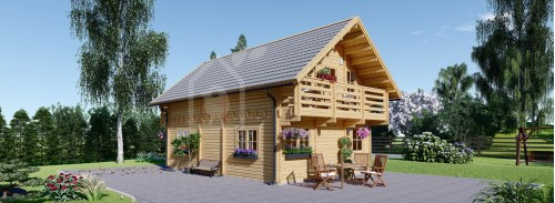 Бревенчатый Дом ЛАНГОН (44+44 мм), 95 м²
