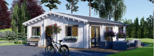 Бревенчатый домик АЛИСА (44+44 мм), 72 м²