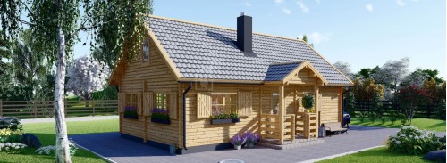 Бревенчатый Дом ЭММА (Утепленный ПЛЮС, 44+44 мм), 70 м²