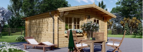 Kütük Kabin DREUX (34+34 mm + Yalıtım), 6x6 m (20'x20'), 36 m²