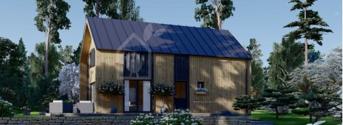 Бревенчатый Дом АСТРИД (44 мм + обшивка), 120 м²
