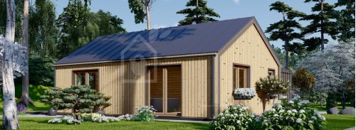 Бревенчатый Дом VALERI (44 мм + обшивка), 80 м²