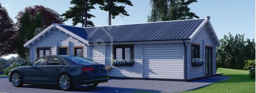 Log Cabin House PAULA (Insulated PLUS, 44 + 44 mm), 129 m²