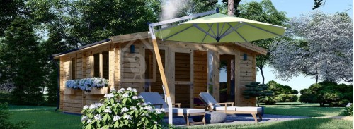 Открытая сауна ELDA (44 мм), 5x5 м, 25 м² (3 комнаты)