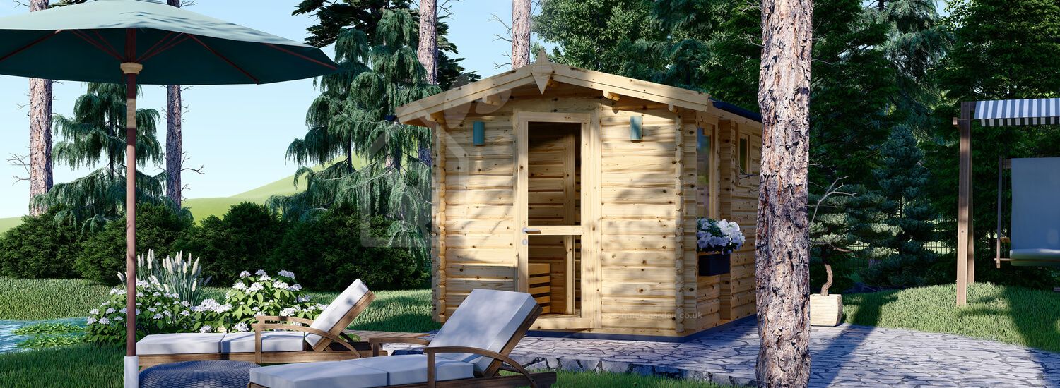 Сауна уличная ELDA (44 мм), 2,5х3,2 м, 8 м²
