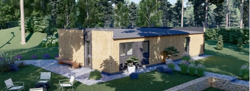 Пристройка Granny KAYA 3 (Утепленная PLUS, 44 мм + обшивка), 70 м²