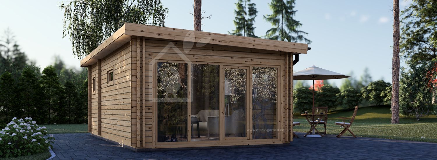 Садовая студия НАТАЛИ (Утепленная, 44+44 мм), 7x4 м (23#039;x13#039;), 30 м²