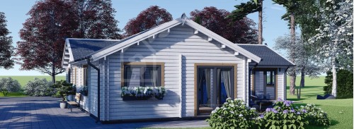 Log Cabin House PAULA (Insulated PLUS, 44 + 44 mm), 129 m²