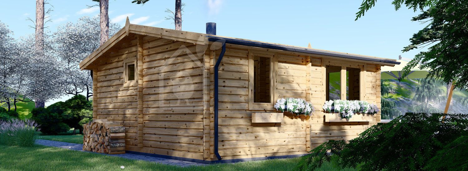 Открытая сауна ELDA (44 мм), 5x5 м, 25 м² (3 комнаты)