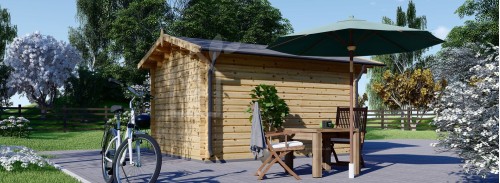 Garden Log Cabin PETER (34 mm), 3x3 m (10'x10'), 9 m²