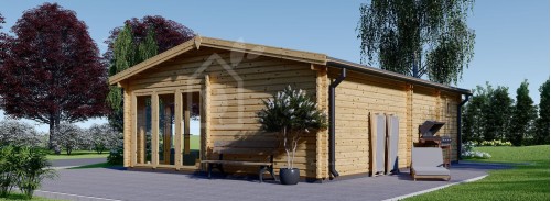 Садовая студия МАРИНА (44+44 мм + Утеплитель), 8х6 м (26#039;х20#039;), 48 м²