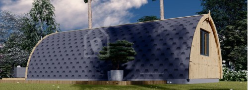 Glamping / Camping Pod BRETA with a Twin Bedroom (44 mm), 4x8 m (13'x26'), 32 m²