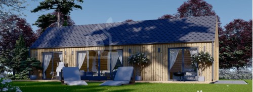 Бревенчатый домик ADALINE (34 мм + обшивка), 50 м²