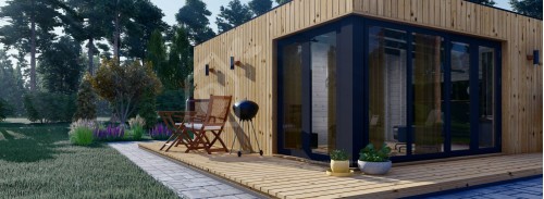 Granny Annexe PREMIUM (34 mm + Cladding), 6x5 m (20'x16'), 30 m²
