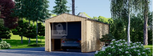 Single Wooden Garage SILVIA (34 mm + Cladding), 3.4x5.4 m (11'x18'), 20 m²