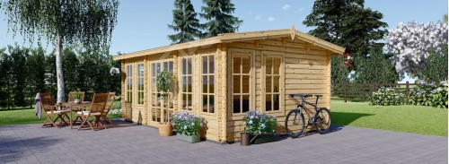 Садовый офисный навес DEVON (34+34 мм + утеплитель), 6x4 м (20#039;x13#039;), 24 м²