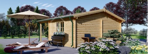 Бревенчатый домик CAMILA (80 мм), 6x6 м (20#039;x20#039;), 36 м²