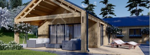Бревенчатый Дом ТЕССА (44 мм + обшивка), 130 м²