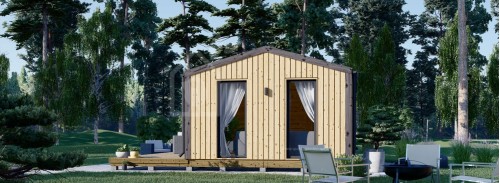 Granny Annexe DIANA Modern M (Insulated, 34 mm + Cladding), 7.5x4.2 m (25'x14'), 26 m²