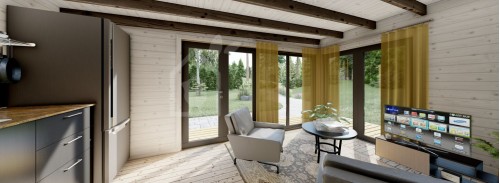 Granny Annexe PREMIUM (34 mm + Cladding), 6x5 m (20'x16'), 30 m²